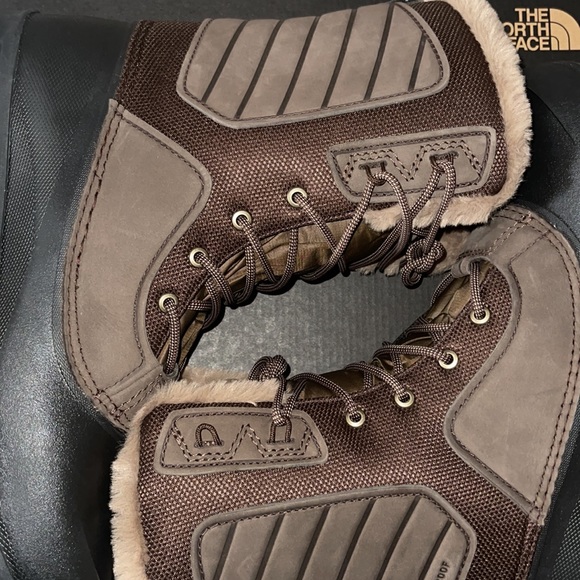 THE NORTH FACE Shellista IV Mid Waterproof Insulated Boot Leather Fur Trim Sz 11 - Picture 11 of 15
